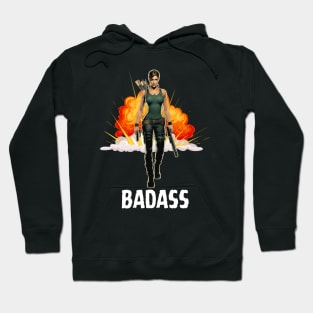 Badass Lara Lady Boss Lara Croft Tomb Raider Gamer Gaming Video Game Hoodie